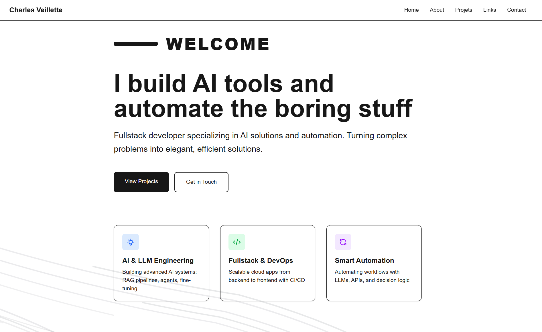 AI-powered portfolio site